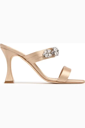 Manolo Blahnik Sandalias De Satén 90mm