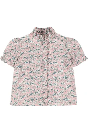BONPOINT Camisa De Popelina De Algodón Estampada