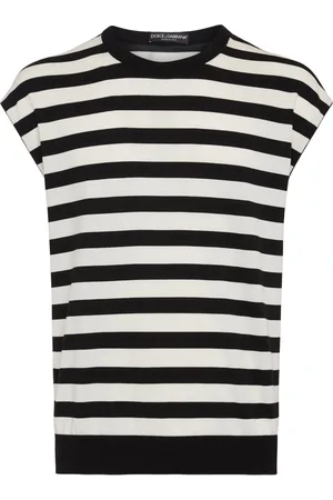 Dolce & Gabbana Top De Punto De Algodón A Rayas