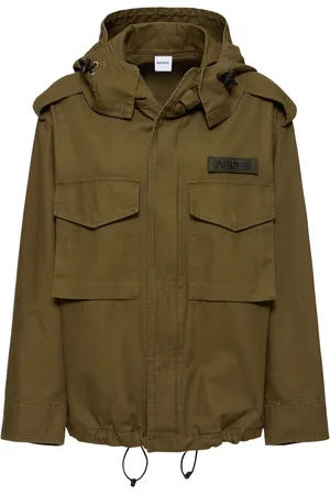 Aspesi Chaqueta De Lona De Algodón Stretch