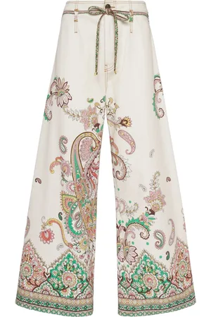 Etro Jeans Acampanados De Denim Con Estampado