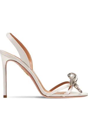 Aquazzura Sandalias Destalonadas Babe De Satén 105mm