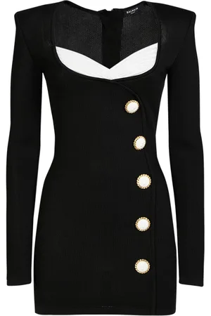Balmain Vestido Corto De Viscosa