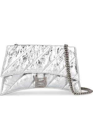Balenciaga Bolso De Hombro Xs Crush De Piel Metalizada