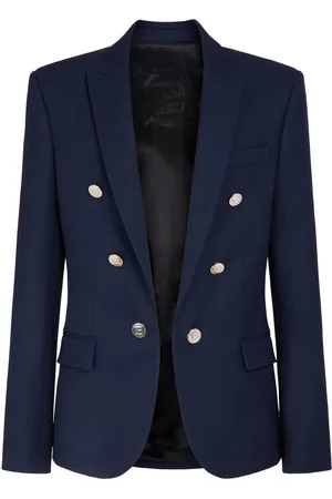 Balmain Blazer De Sarga De Lana