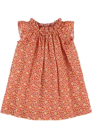 BONPOINT Vestido De Muselina De Algodón Estampado