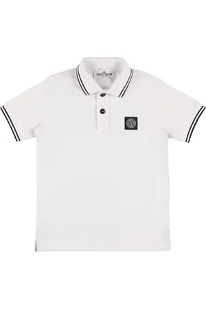 Stone Island Camiseta Polo De Algodón Piqué