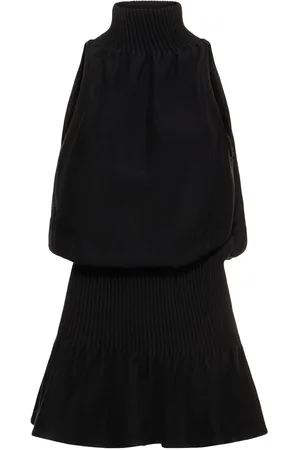 Alexander Wang Vestido Corto Fruncido De Cuello Alto