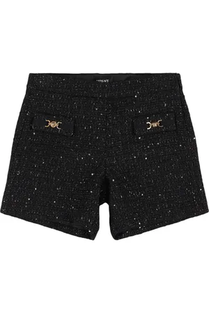 VERSACE Shorts De Lana Y Tweed
