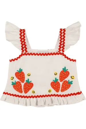 Stella McCartney Top De Algodón Y Lino