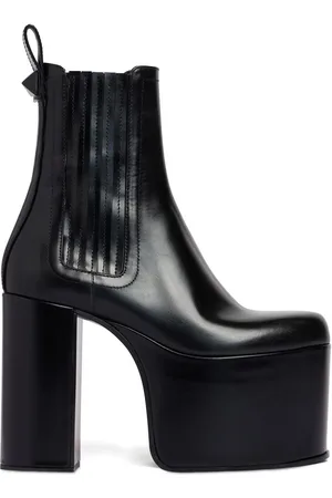 VALENTINO GARAVANI Botines Beatle De Piel Con Plataforma 125mm