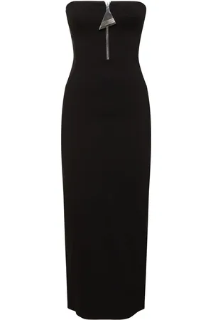 The Attico Vestido Midi Sin Tirantes Con Cremallera