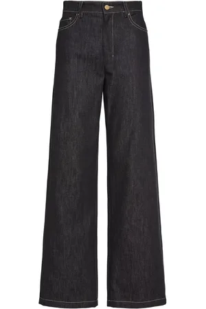Max Mara Jeans Anchos De Denim De Algodón