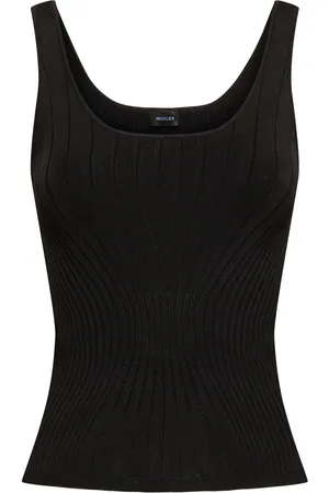 MUGLER Parte Superior De Punto Acanalado