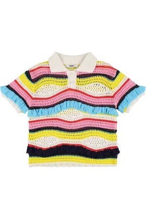 Msgm Polo De Punto De Algodón