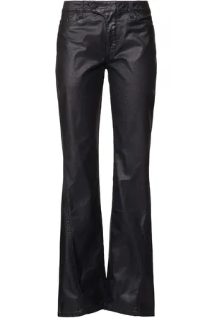 MUGLER Jeans Rectos De Denim De Algodón