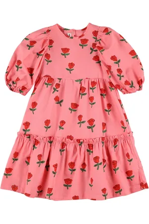 Mini Rodini Vestido De Popelina De Algodón Orgánico Estampado