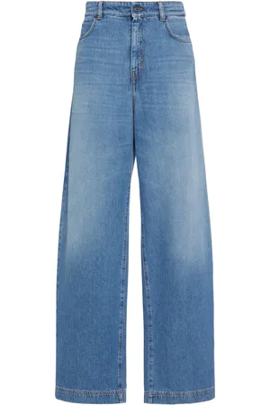 Max Mara Jeans Anchos Con Cintura Alta
