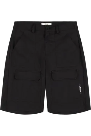 Msgm Shorts Cargo De Mezcla De Algodón