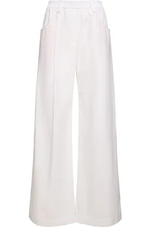 Brunello Cucinelli Pantalones Anchos De Popelina
