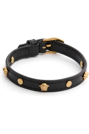 VERSACE Brazalete De Piel Con Medusa
