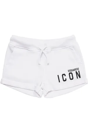 Dsquared2 Shorts De Algodón Con Logo Estampado