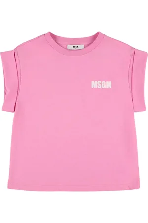 Msgm Camiseta De Jersey De Algodón Con Logo
