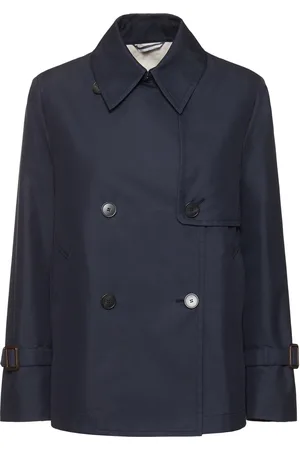 Max Mara Abrigo Trench De Gabardina De Algodón