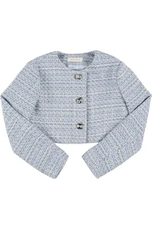 MONNALISA Chaqueta De Bouclé De Algodón Estampado