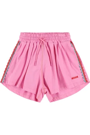 Msgm Shorts De Jersey De Algodón Bordados