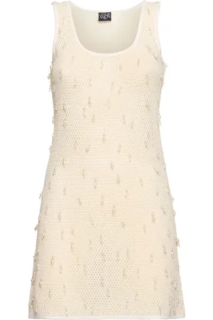 Leslie Amon Vestido Corto Bordado