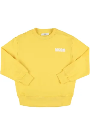 Msgm Sudadera De Algodón Con Logo Estampado
