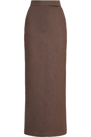 Max Mara Falda Efecto Denim