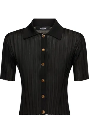 VERSACE Top De Punto De Viscosa Acanalado