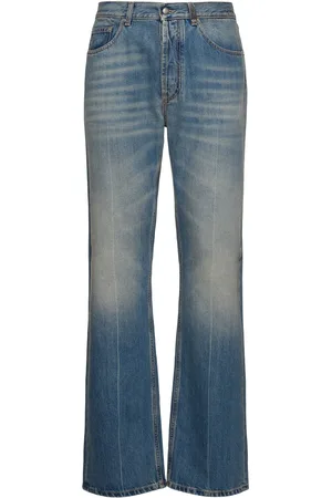 Alexander McQueen Jeans Rectos De Denim De Algodón