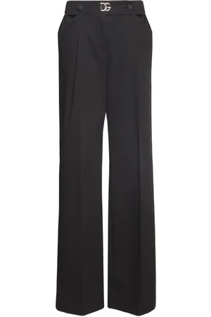 Dolce & Gabbana Pantalones De Gabardina De Algodón Con Recortes