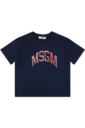 Msgm Camiseta De Jersey De Algodón Bordada