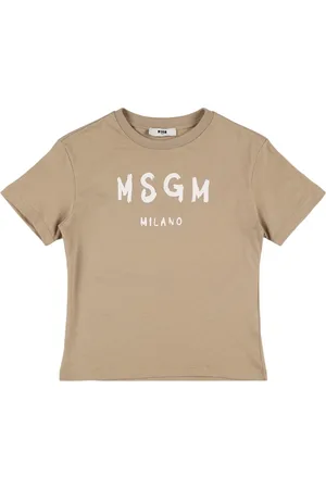 Msgm Camiseta De Jersey De Algodón Estampada