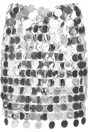 Paco rabanne Falda Mini De Malla Con Lentejuelas