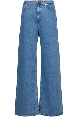 Blazé Milano Jeans Anchos De Denim Con Cintura Alta