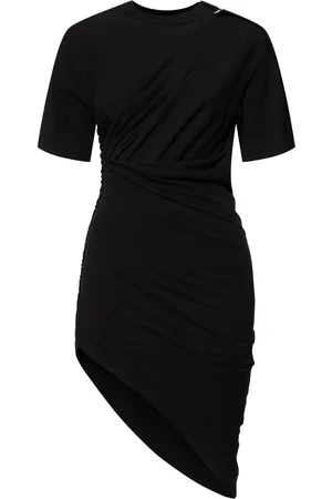 MUGLER Vestido Corto De Jersey De Algodón