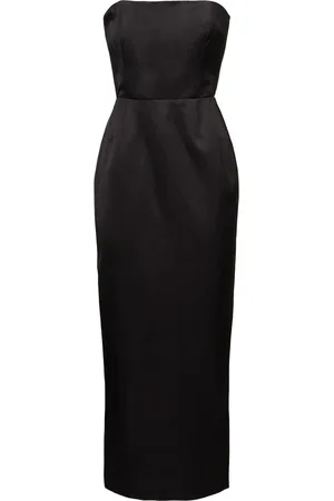 POSSE Vestido Midi De Satén Sin Tirantes
