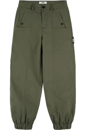 Msgm Pantalones Cargo De Mezcla De Algodón