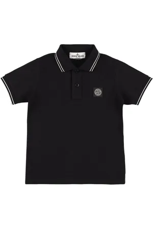 Stone Island Camiseta Polo De Algodón Piqué