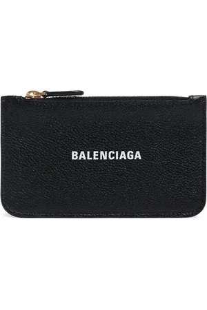 Balenciaga Tarjetero De Piel Martillada Con Cremallera