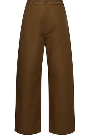 Acne Studios Pantalones De Sarga De Algodón