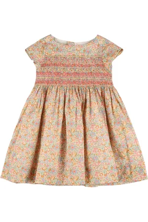 BONPOINT Vestido De Muselina De Algodón Estampado