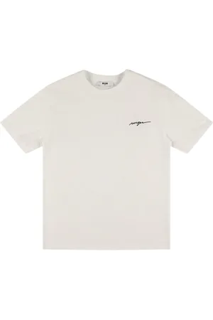 Msgm Camiseta De Jersey De Algodón Bordada