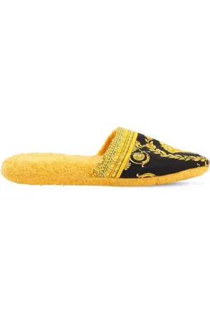 VERSACE Pantuflas Barocco & Robe De Algodón