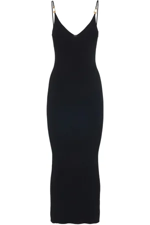 VERSACE Vestido Midi De Punto De Viscosa Stretch
